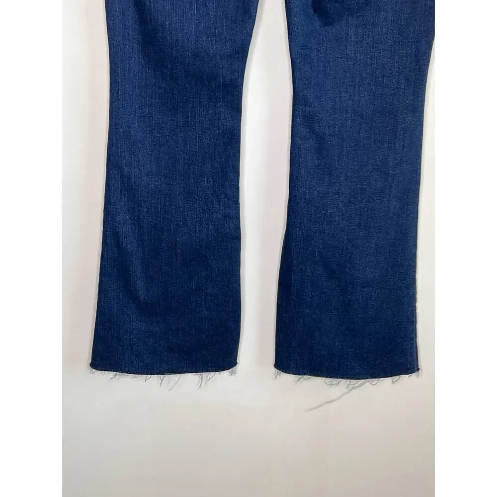 MOTHER  The Weekender Mid Rise Fray Flare Jeans Mint Condition Women's Size 33 - Picture 10 of 12